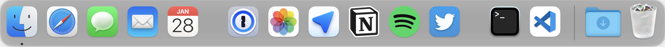 My macOS Dock